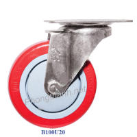 Bánh Xe Đẩy Hàng Nhựa Đỏ B100U20 Không Khóa