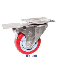 Bánh Xe Đẩy Hàng Đế Đỏ B65U21H Thắng Hậu.