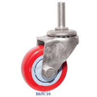 Bánh Xe Đẩy Hàng Vít Đỏ B65U10 Không Khóa.