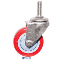 Bánh Xe Đẩy Hàng Vít Đỏ B75U10 Không Khóa.