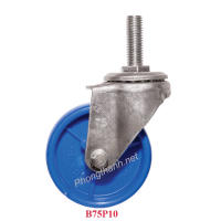 Bánh Xe Đẩy Hàng Vít Xanh B75P10 Không Khóa.