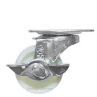 Bánh Xe Đẩy Nhựa Trắng R50P21 Có Khóa