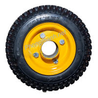 Bánh Xe Đẩy Hàng Cao Su 250-4MH2 Vàng.