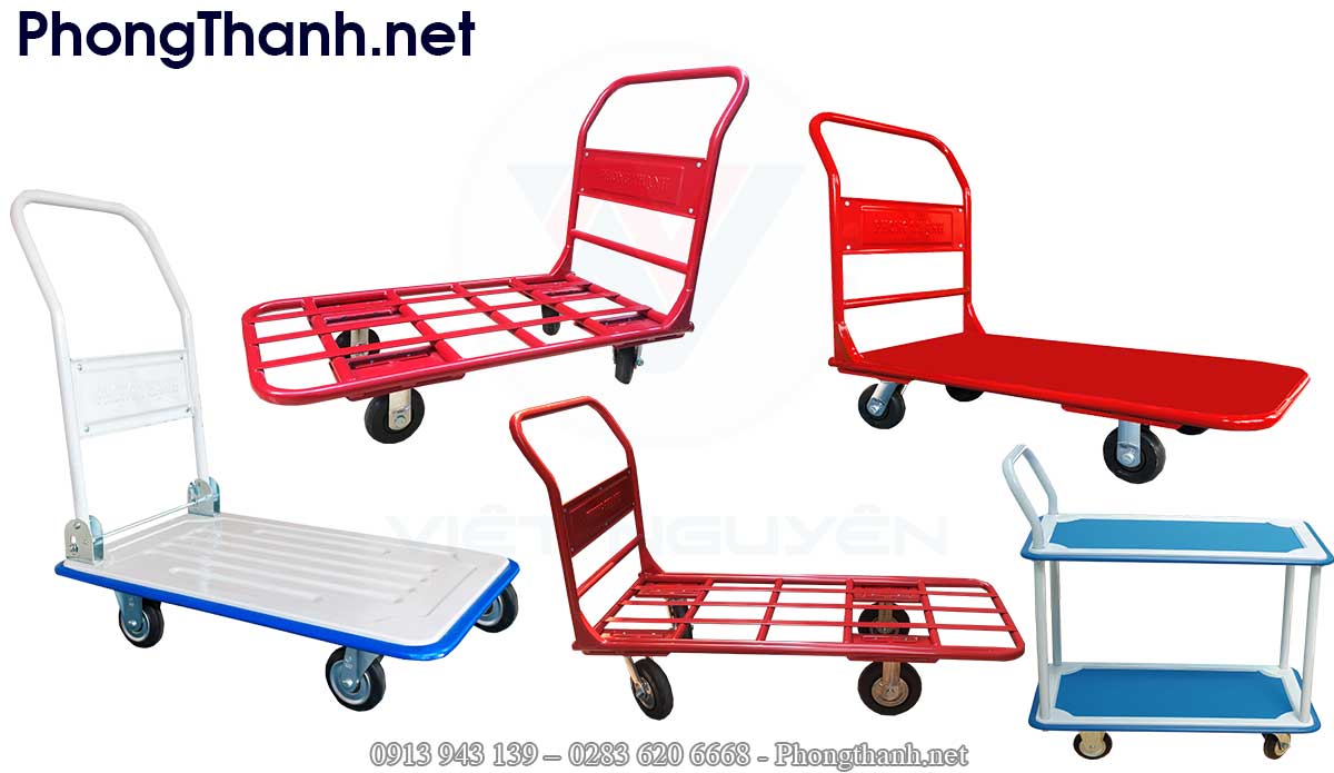 Xe đẩy hàng 2 bánh, 4 bánh cho nhà sách – GIÁ SIÊU TỐT!