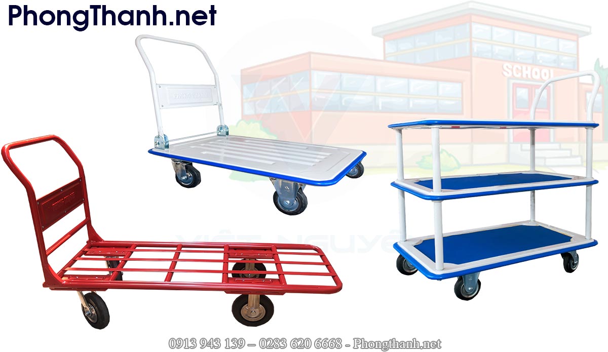 Cung cấp xe đẩy hàng 4 bánh trường học – Miễn phí giao!